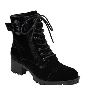 Guess Velvet Combat Boots